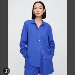 GAP  Cobalt Linen Shirt
